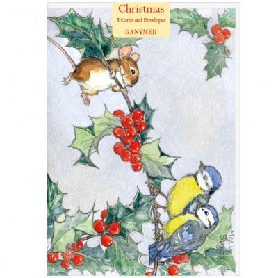 Molly Brett - Mouse and two Blue Tits - 739988259352